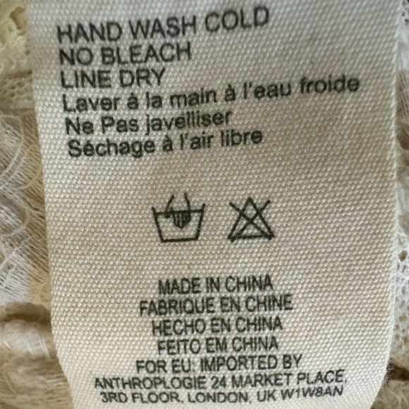 Anthropologie Tiny Pieced Lace Cowlneck Pullover Blouse Top, Cream, Size XS, NWT - Picture 13 of 14